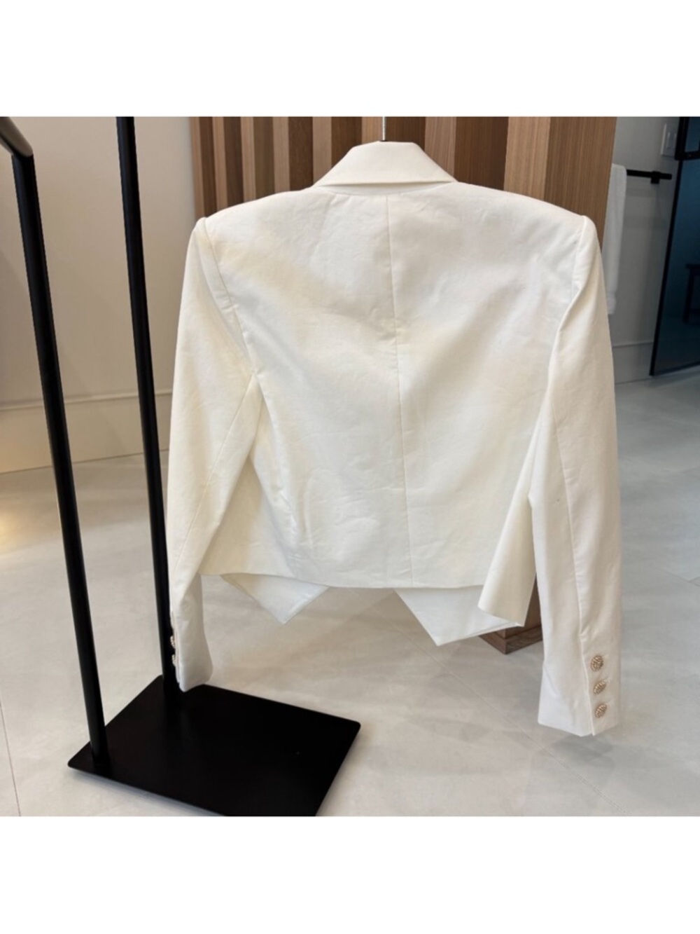 L'AGENCE White Lila Open Front Blazer NWT - Picture 6 of 7